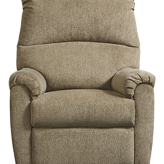 Saltoro Sherpi Fabric Upholstered Zero Wall Recliner with Pillow